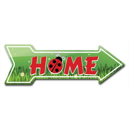 Signmission Home Arrow Decal Funny Home Decor 36in Wide D-A-12-999818